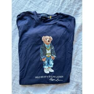 Polo by Ralph Lauren Shirt Blue with Bear in size XXL